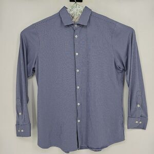Mizzen Main Shirt Mens XXL Spinnaker Trim Fit Blue‎ Checkered Long Sleeve Casual